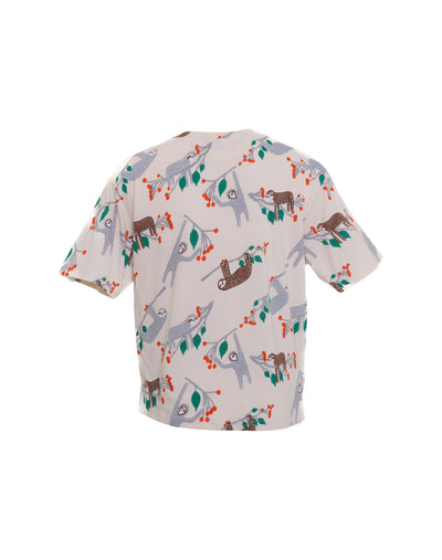 Tree Sloth Tee, Cream