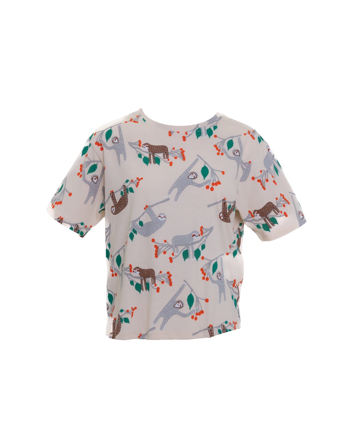 Tree Sloth Tee, Cream