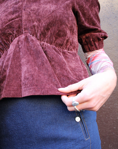 V Neck Velvet Top
