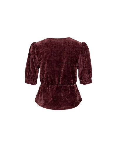 V Neck Velvet Top