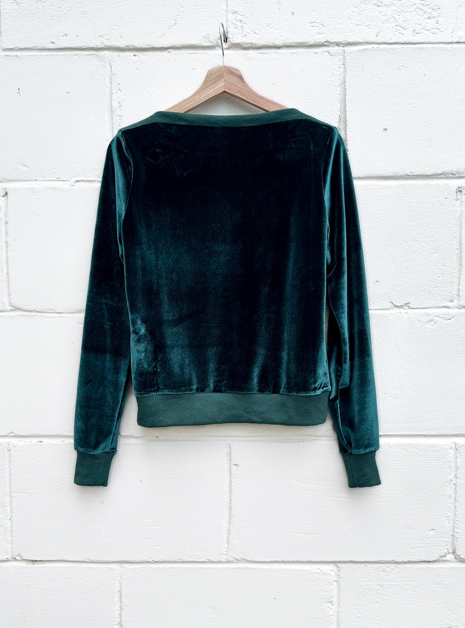 Velvet Boat Neck Jumper