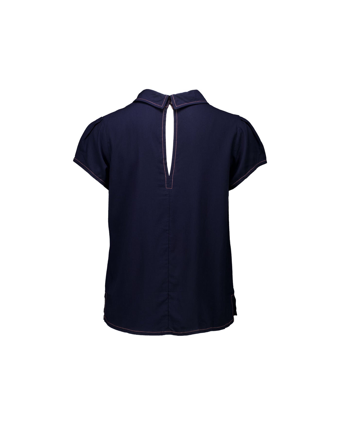 Chelsea Collar Top Navy