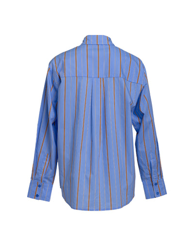 Eddie Shirt, Blue/Orange Stripe