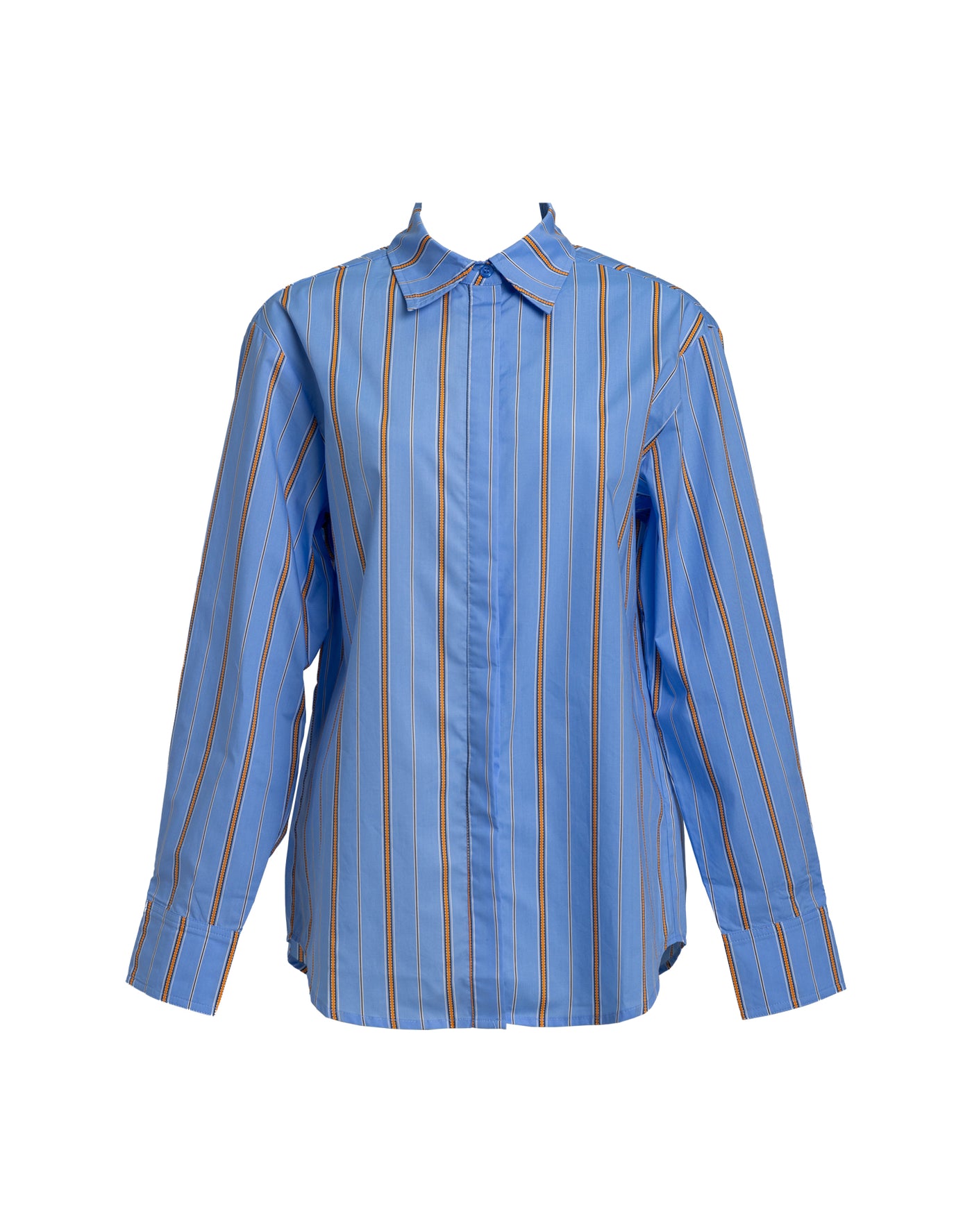 Eddie Shirt, Blue/Orange Stripe