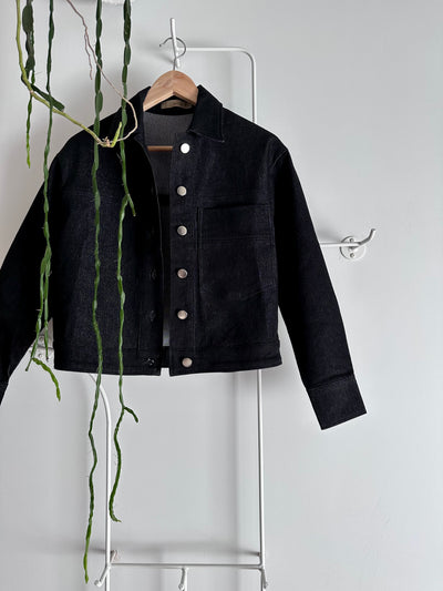 Black Denim Cropped Jacket