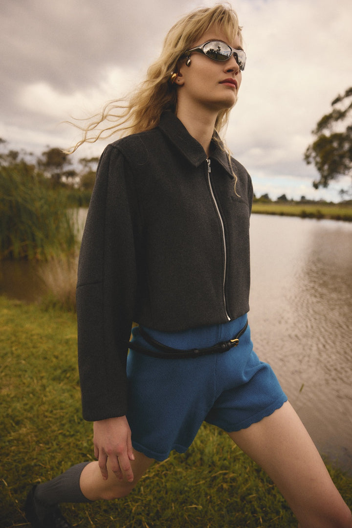 Grey Presley Cropped Jacket – Leonard St