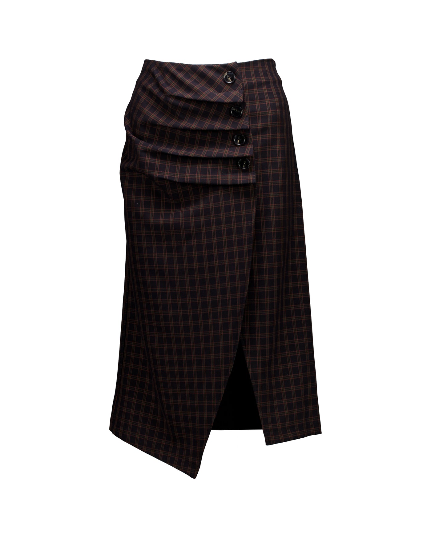 Stewart Skirt, Crepe Check