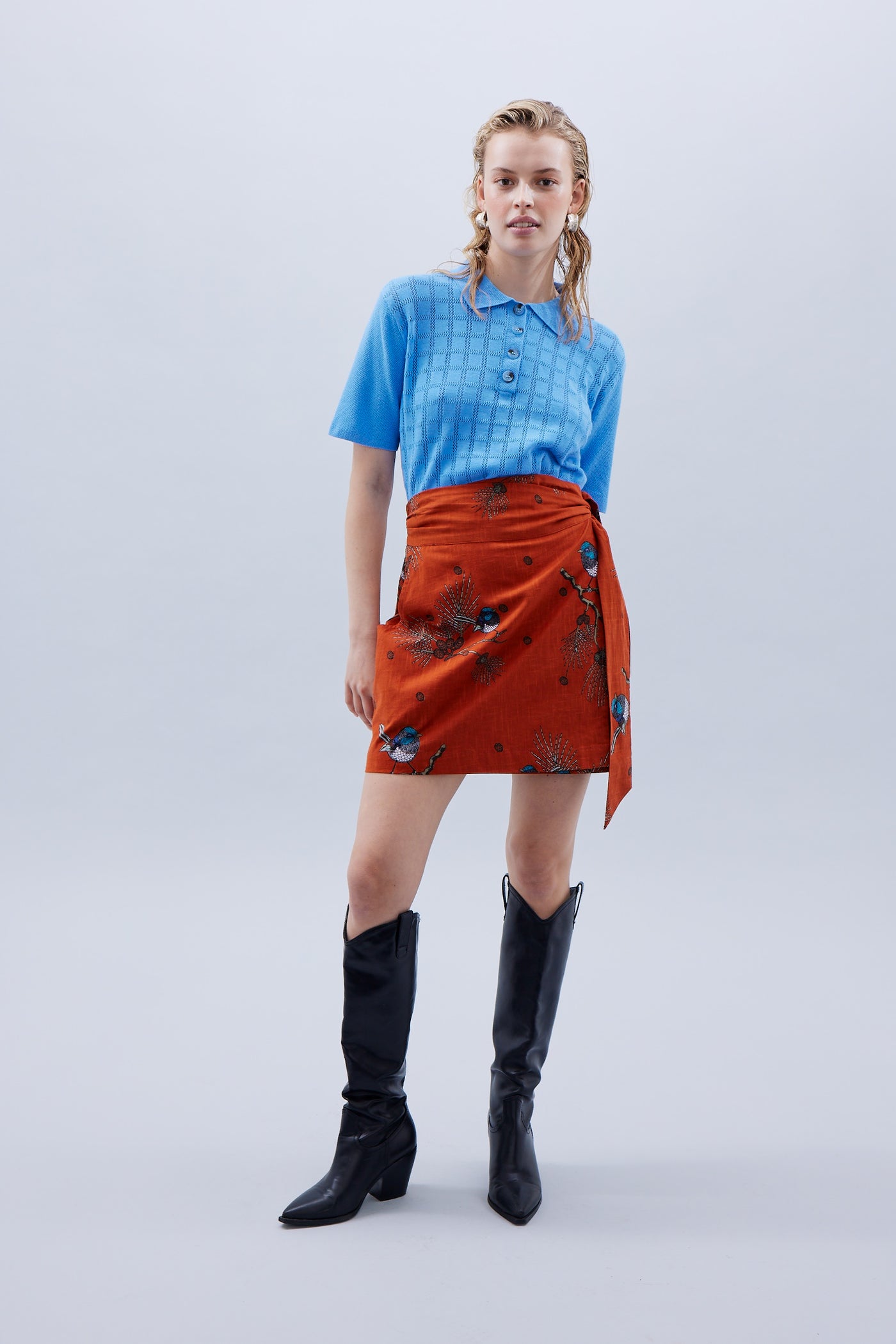 Summer Wrap Mini Skirt